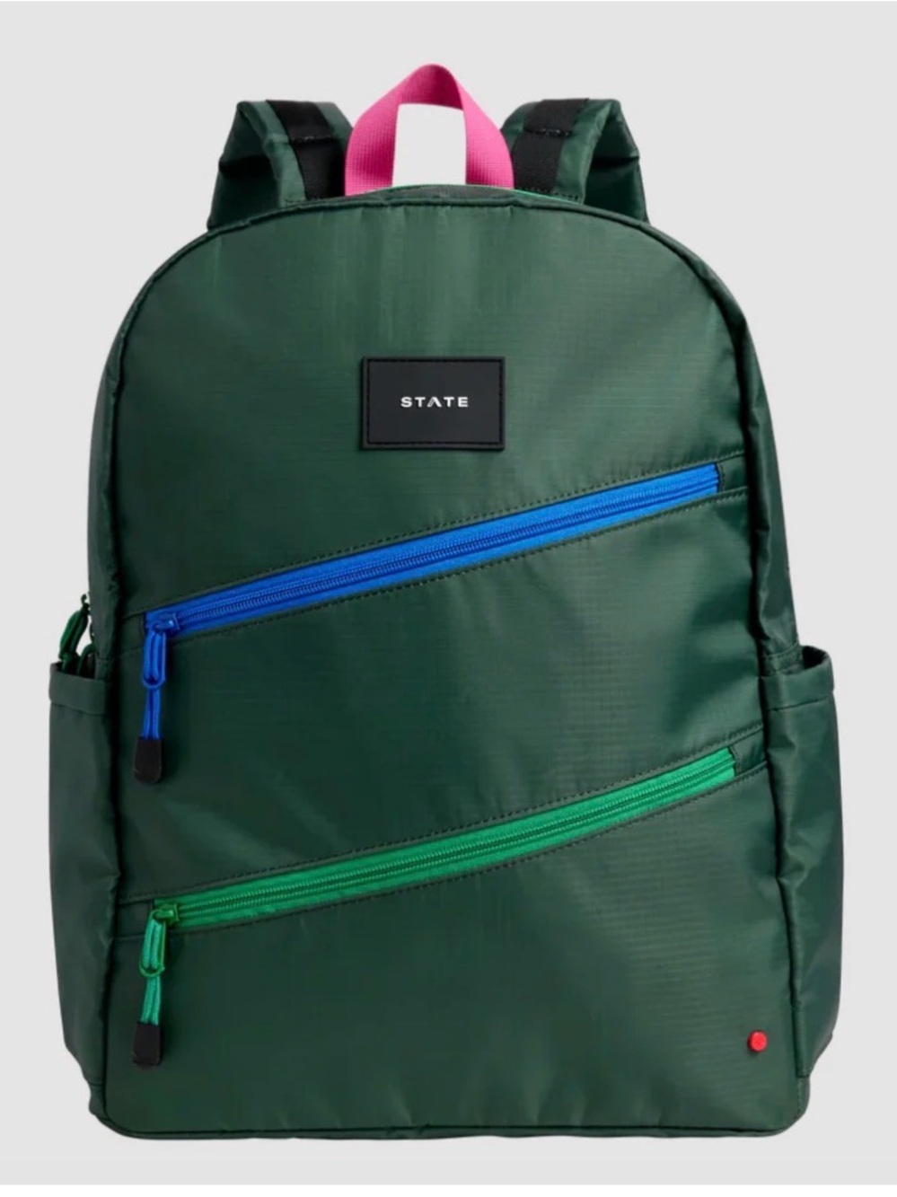 STATE Kane Kids Backpack Double Pocket in Ripstop Diagonal Zipper 7+